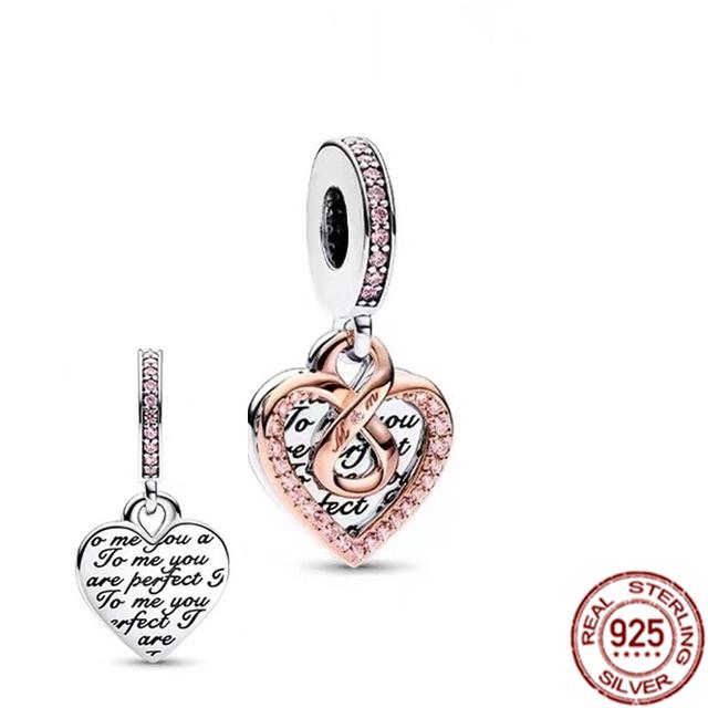 Подвеска с несколькими узорами подходит для браслета/ожерелья из стерлингового серебра 925 пробы, подвеска из бисера, ювелирные изделия для мамы, фестиваля