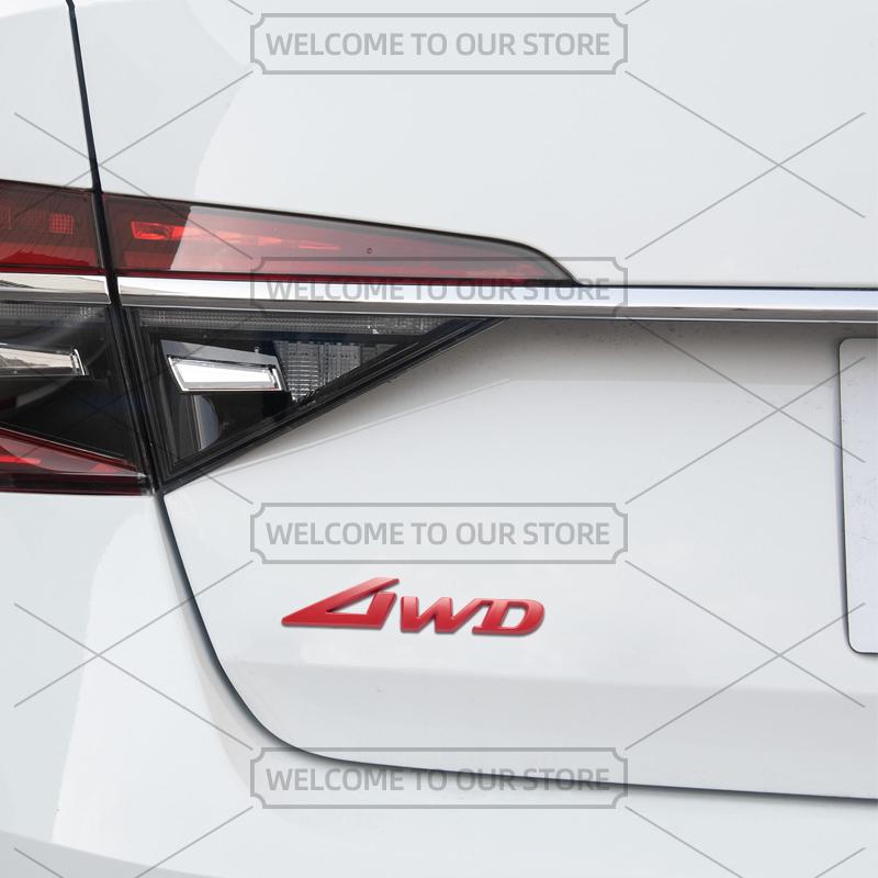 Car 3D Metal 4WD AWD Body Emblem Badge Decals Auto Tail Sticker For G80 GV70 GV80 GV60 G70 G90 GV90 Essentia I20 I30 Tucson