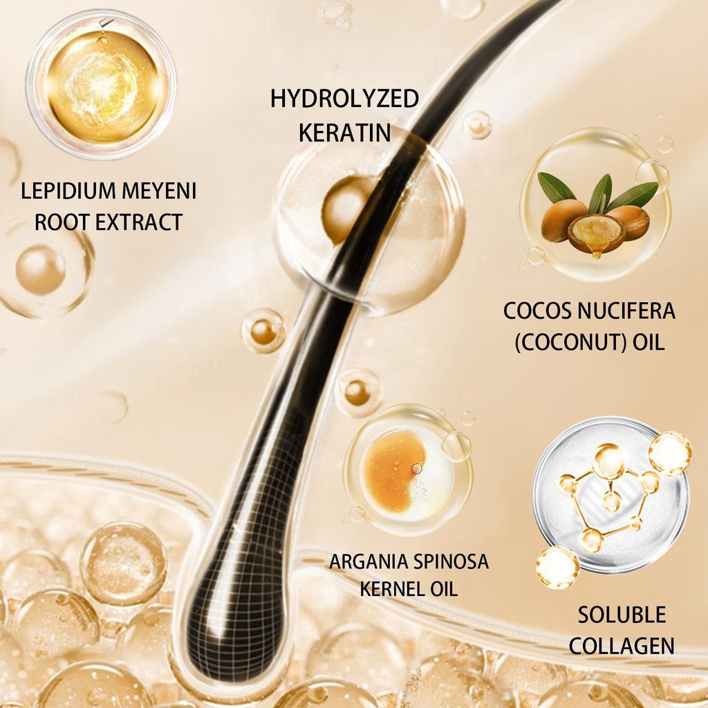 Ухаживающая маска для волос нежна, ухаживает, восстанавливает, подсушивает, восстанавливает, увлажняет и подходит для различных типов волос.