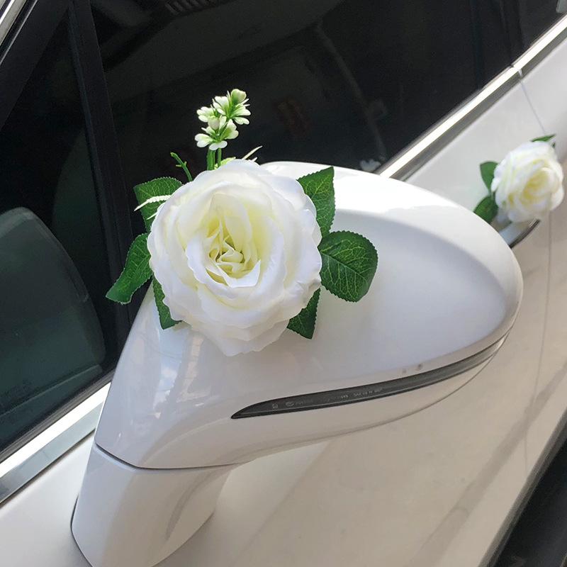 Свадебный автомобиль Украшение из цветов на капот - Креативный Эскорт Свадебный автомобиль Полный комплект