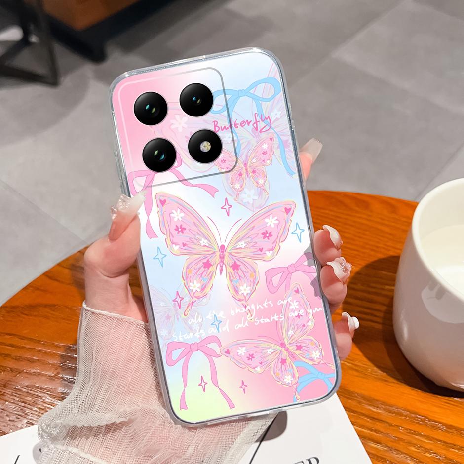 Чехол для Xiaomi 15T 15T Pro Милый Кот-Астронавт Защита от отпечатков пальцев Модный Прозрачный Корпус Для xiaomi15t 15tpro Защита