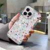 Силиконовый Чехол-Цветок для iPhone 17 Air 16 16e 15plus 14 13 12 11 Pro Max Прозрачный Ударопрочный Мягкий Чехол с Нанесенным Узором
