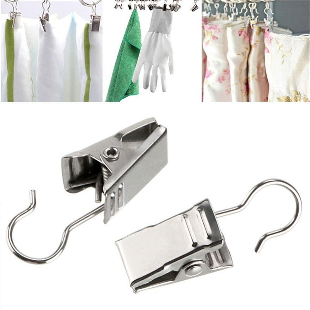 50 шт. Прочные железные крючки для штор, Прочные зажимы для штор, Зажимы для штор из нержавеющей стали, Окно