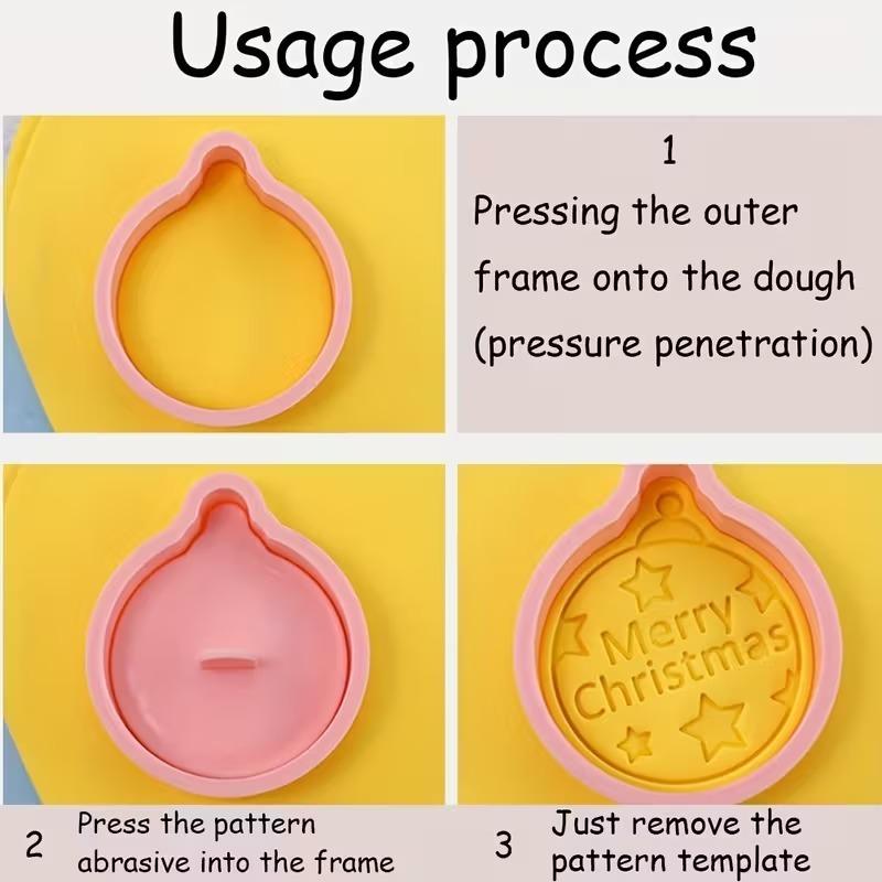 Набор рождественских формочек для печенья Пряничный человечек Снежинка Елка Санта Снеговик Пластиковые формы для украшения торта Кондитерские инструменты для выпечки