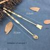 Antique Two - Piece Set of Incense Spoon Incense Shovel Brass Incense Tools DIY Household Indoor Seal Extension Incense Tools