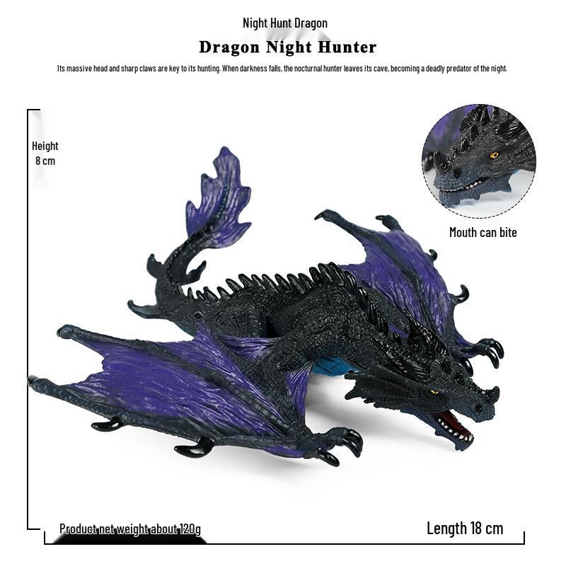 Dinosaur & Dragon Plastic Toy Set: Mythical Animal Figures for Kids