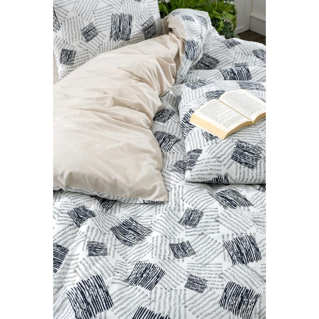 Tiles Single Patterned Duvet Cover Set, Elastic Sheet And 1 Pillowcase
