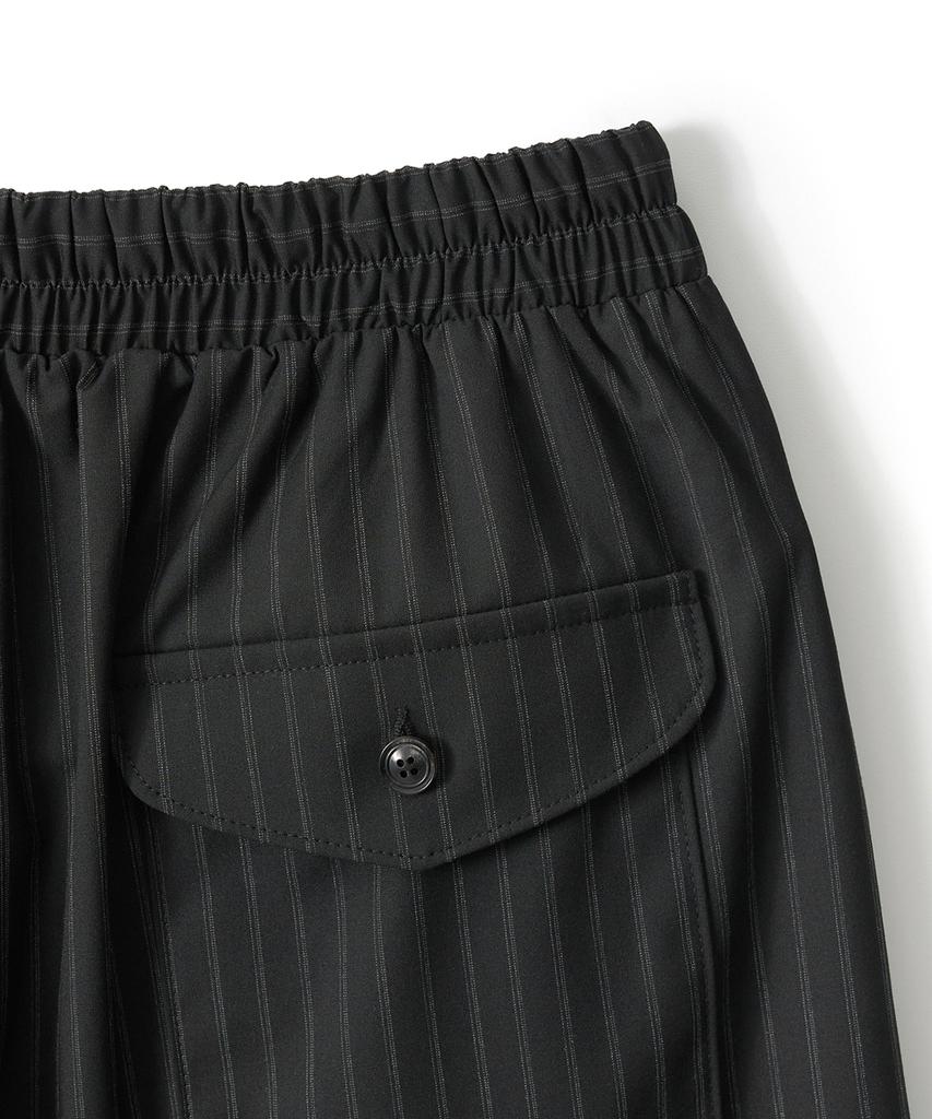 TRIP LE SENS Light Stripe Easy Elastic Half Pants_Black