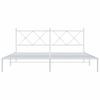 Vidaxl Металлическая Рама Кровати С Изголовьем, Белая, 183X213 См