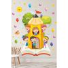 Book Pencil Tree And Kids Kindergarten School Children's Room Nursery Wall Door Glass Sticker Set