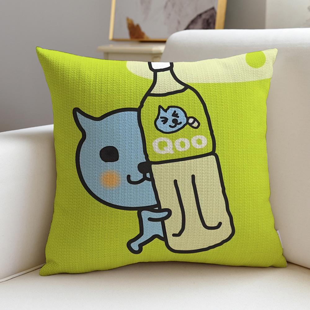 Classic QQooS Cushion Cover Breathable and skinfriendly linen pillowcase square removable and washable cushion