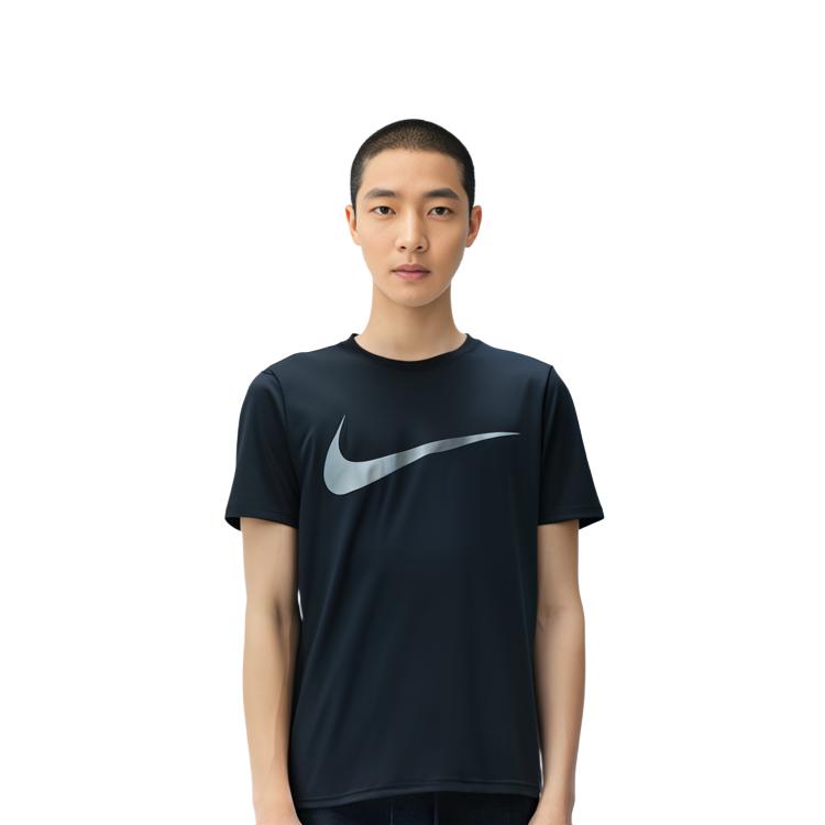Nike Футболки Мужские Черные С Круглым Вырезом Умеренный Прямой Крой DQ1930-010