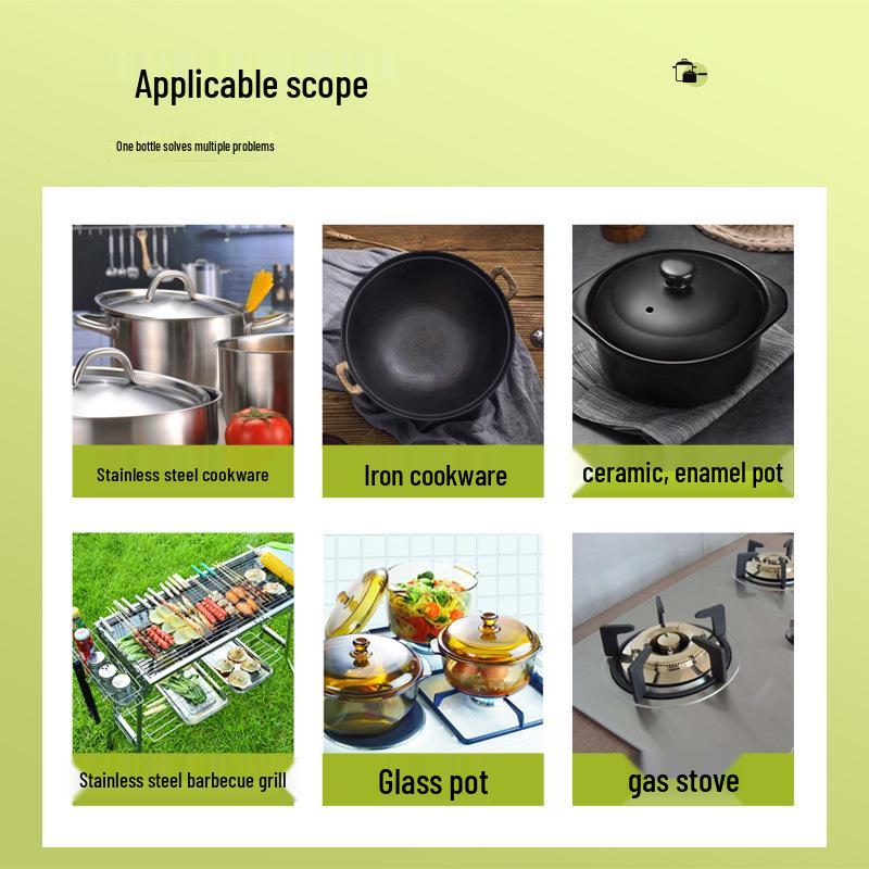Паста для чистки дна кастрюли из нержавеющей стали, удалитель черных пятен и сильного масла