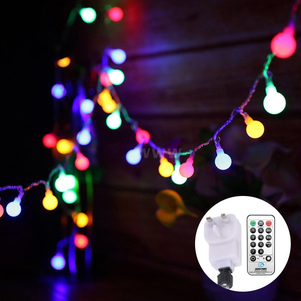 Tomshine 13M/42.7Ft 3.6W 100LED Globe String Light с пультом дистанционного управления Многоцветный 8 разных цветов