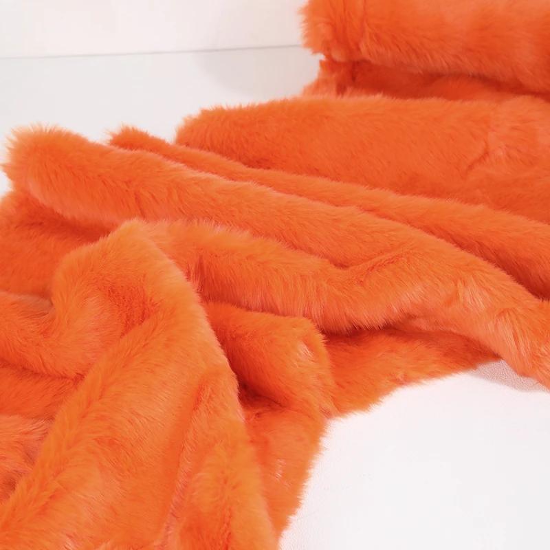 50x180cm Flush Artificial Fur Thickened Imitation Fox Fur Grass Faux Fur Fabric for Counter Decoration Carpet Clothes Scarves