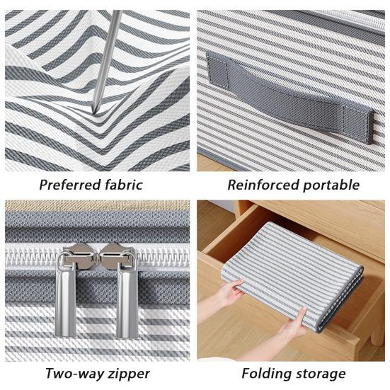 Under-bed Storage Bag Foldable Storage Bins with Clear Top Reusable Closet Organizer for Comforter Clothing Blankets Pillows