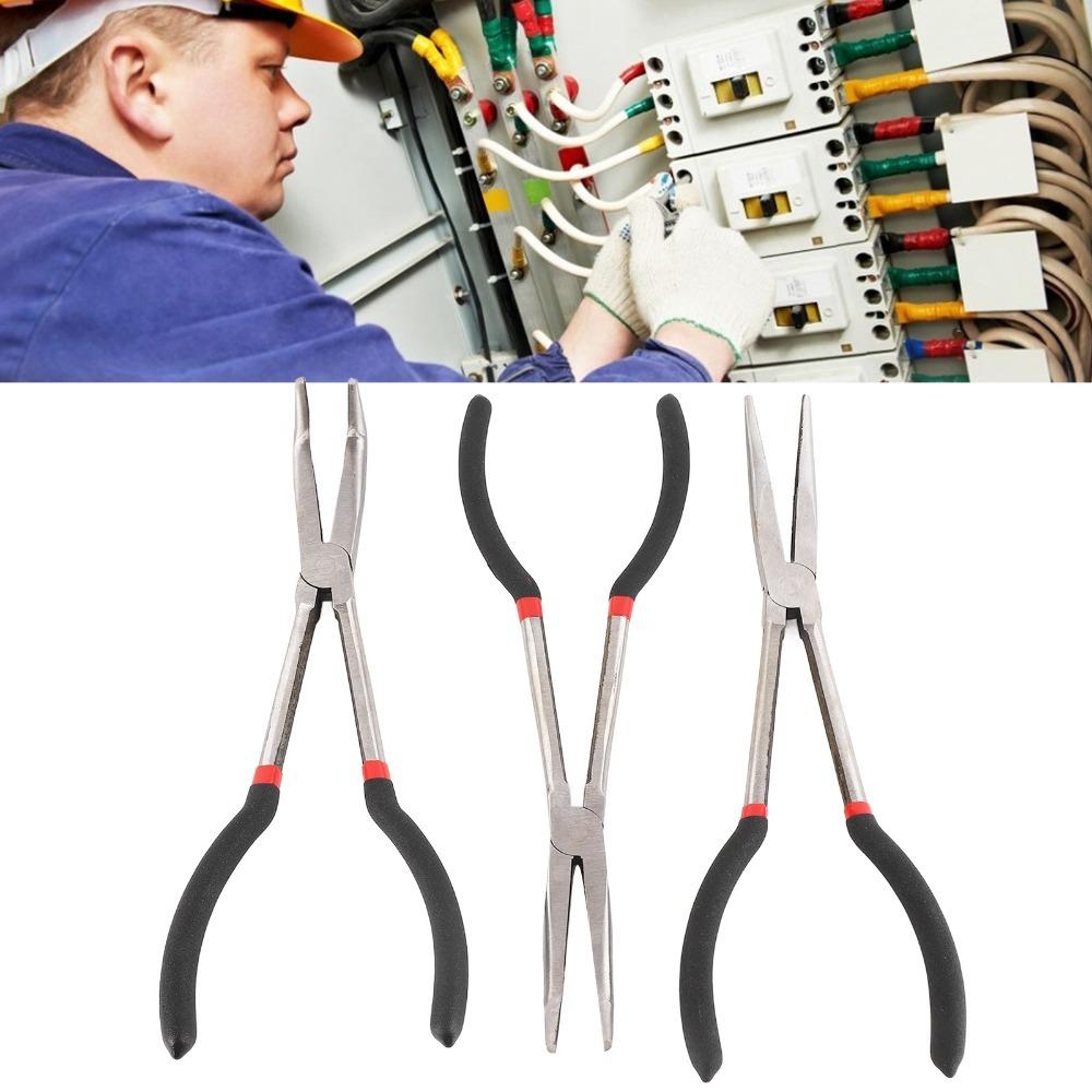 3pcs Insulated Comfort Grip Handles Long Nose Pliers Precision Long Nose Pliers  Wire Bending