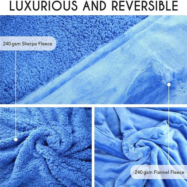 Двусторонний флисовый плед