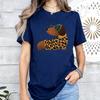 Leopard Print Dachshund Dog Graphic Tshirt Unisex Casual Cotton Short Sleeve Cute Pet Lover Tee