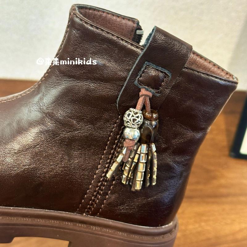 Youth style shoes Girls Winter Fashion Boots Kids PU Leather Ankle With Side Zipper Warm Lined Flat Heel School Outdoor