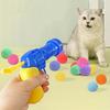 70Balls Cat Toy Interactive Pet Training Play Plush Toy Funny Kitten Puppy Shooting Balls Games Pet Supplies Cat Accessories