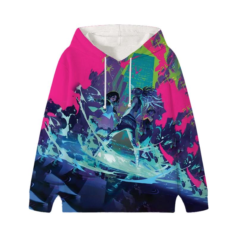 Толстовка Demon Hunters Zoey Rumi Mira KPop Huntrix Girl Детская толстовка Детская Саджа Мальчики Пуловер Харадзюку Осень Зима Топы