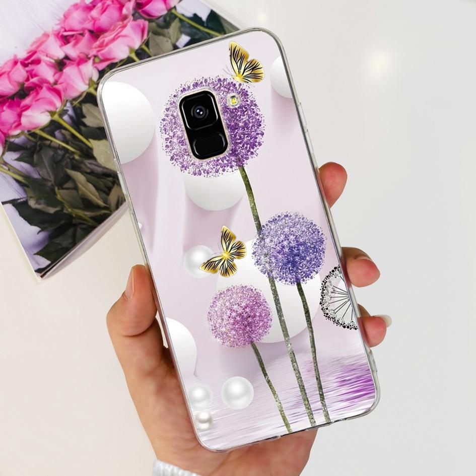 Чехол для Samsung Galaxy A8 2018 / A8 Plus 2018 A530F A730F Силиконовый чехол Популярный цветок одуванчика Мягкий TPU Чехол-защита для телефона