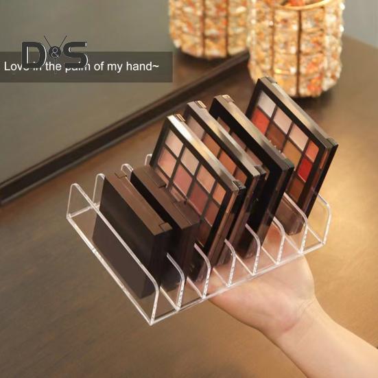 2 шт. Органайзеры для палитр теней для век, стеллажи с 7 отсеками, прозрачные держатели для хранения косметики
