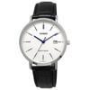CASIO Quartz Unisex 37mm Watch Silver Black Leather Band Overseas Model [Casio] MTP-VT05L-7E