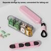 Portable Pill Box 4 Compartments Transparent Pill Case Travel Pill Organizer Tablet Dispenser with Slider Lock