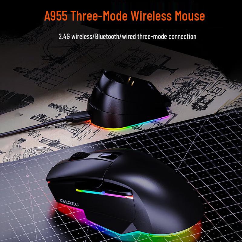 Dareu A955 Tri-Mode Wireless Gaming Mouse
