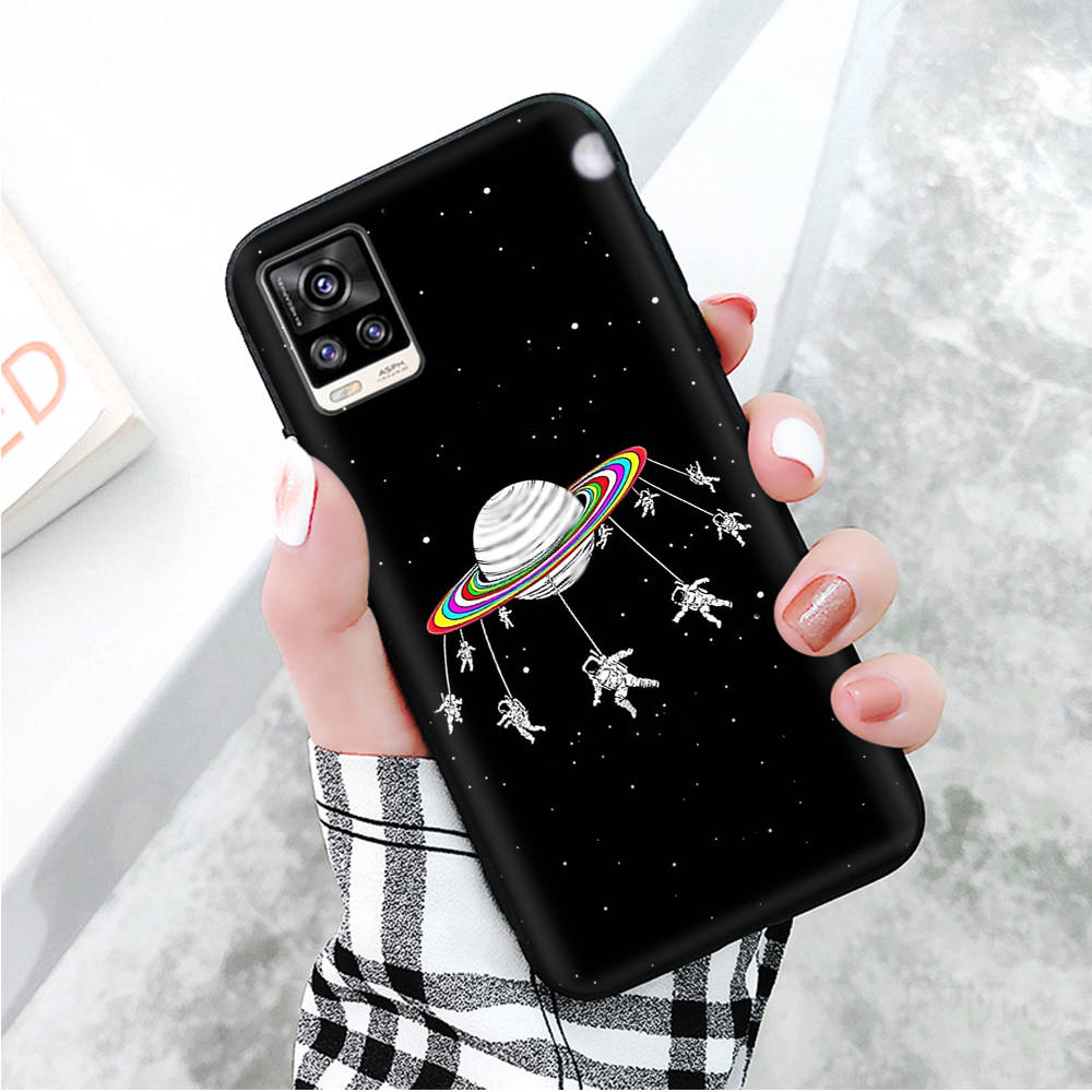 Черный чехол для Xiaomi Redmi 13C Note 9 iPhone XR 7 8 14 15 11 12 13 X XS Pro Max Samsung A25 S23 S24 FE Ultra Plus Planet