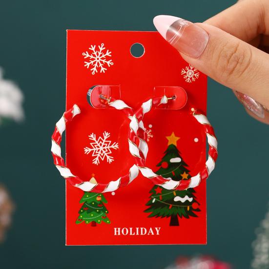 1 пара женских рождественских сережек в форме рождественской елки, лося, Санты, колокольчика, декора из страз