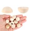 100Pcs Unfinished Half Wooden Beads for Paint DIY Projects Tiered Tray Decor