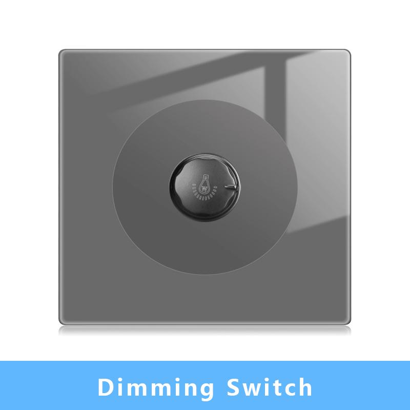 Настенный выключатель света Панель светодиодных индикаторов UK EU FR Универсальная электрическая розетка USB Фортепианные клавиши Самовосстанавливающиеся настенные выключатели Телевизор Компьютер