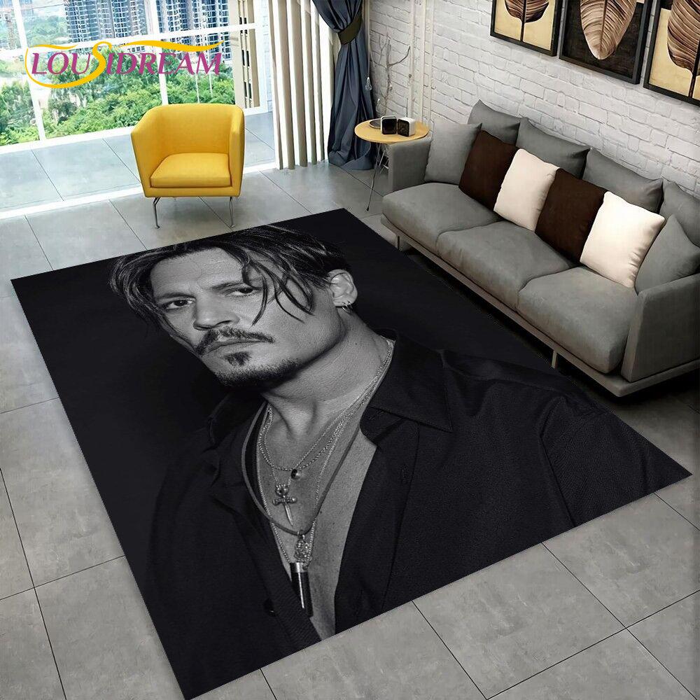 3D-печать Серия Джонни Деппа Ковер, Ковер для Дома Гостиной Спальни Дивана Прихожей Кухни, Нескользящий Коврик для Пола HD