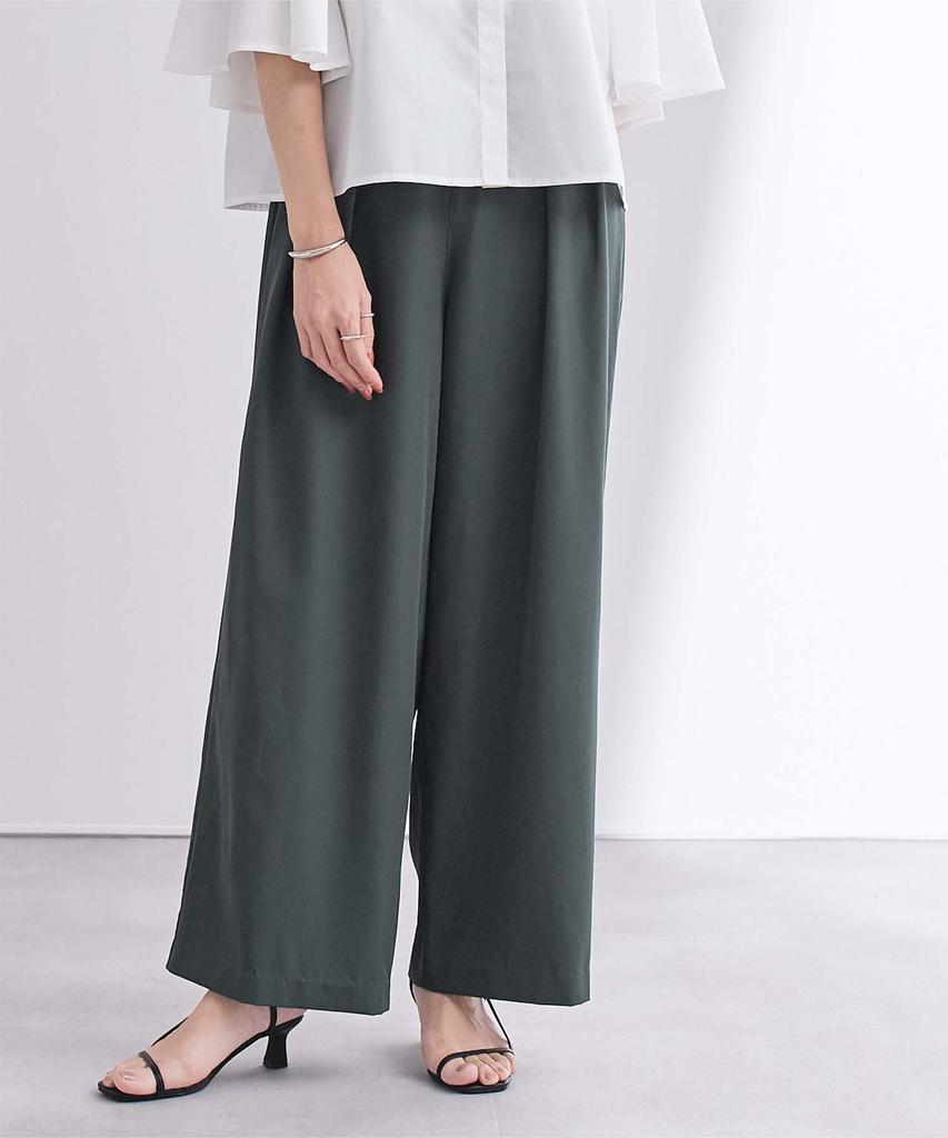 Широкие брюки на резинке BFXT0309 S Угольный [Ваш] Водоотталкивающие с двумя складками Женские