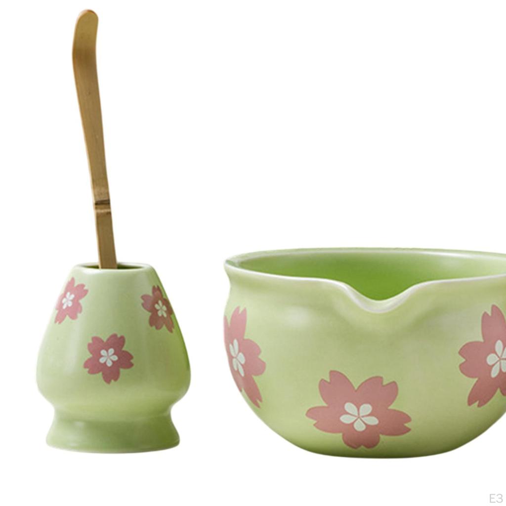 Набор для матча из 4 предметов с венчиком и ложкой для приготовления чая