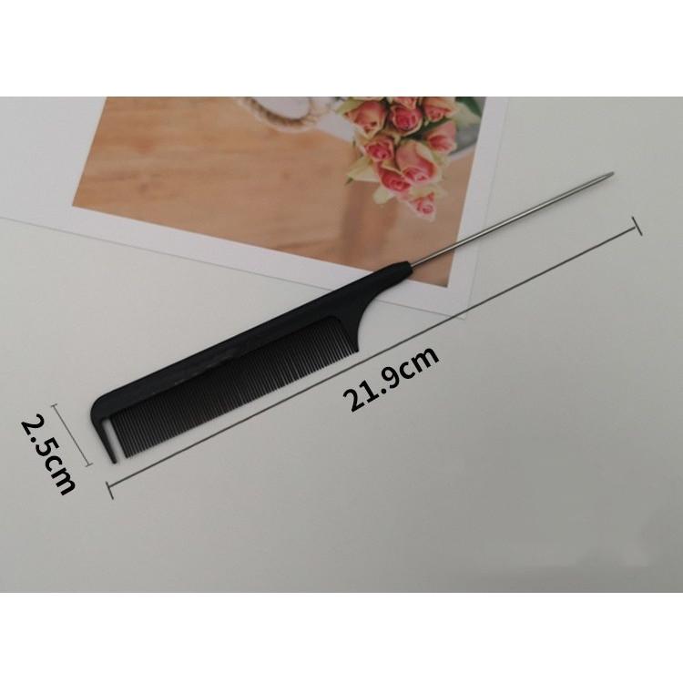 Новая черная расческа для волос с крысиным хвостом, профессиональная парикмахерская расческа для стрижки волос, расческа из нержавеющей стали с шипами, инструменты для ухода за головой и укладки