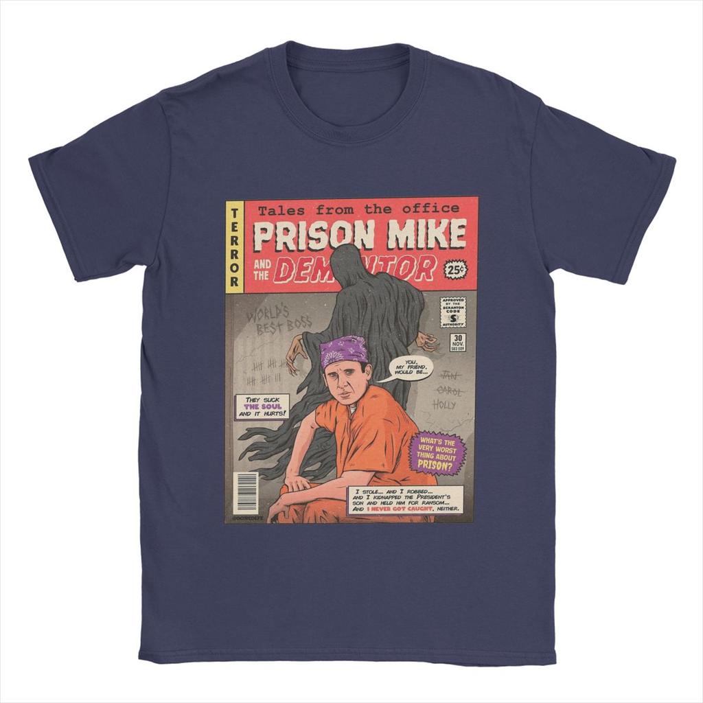 Мужская футболка Prison MIKE The Office TV Show Vintage 100% хлопок футболка с коротким рукавом футболка с круглым вырезом одежда больших размеров