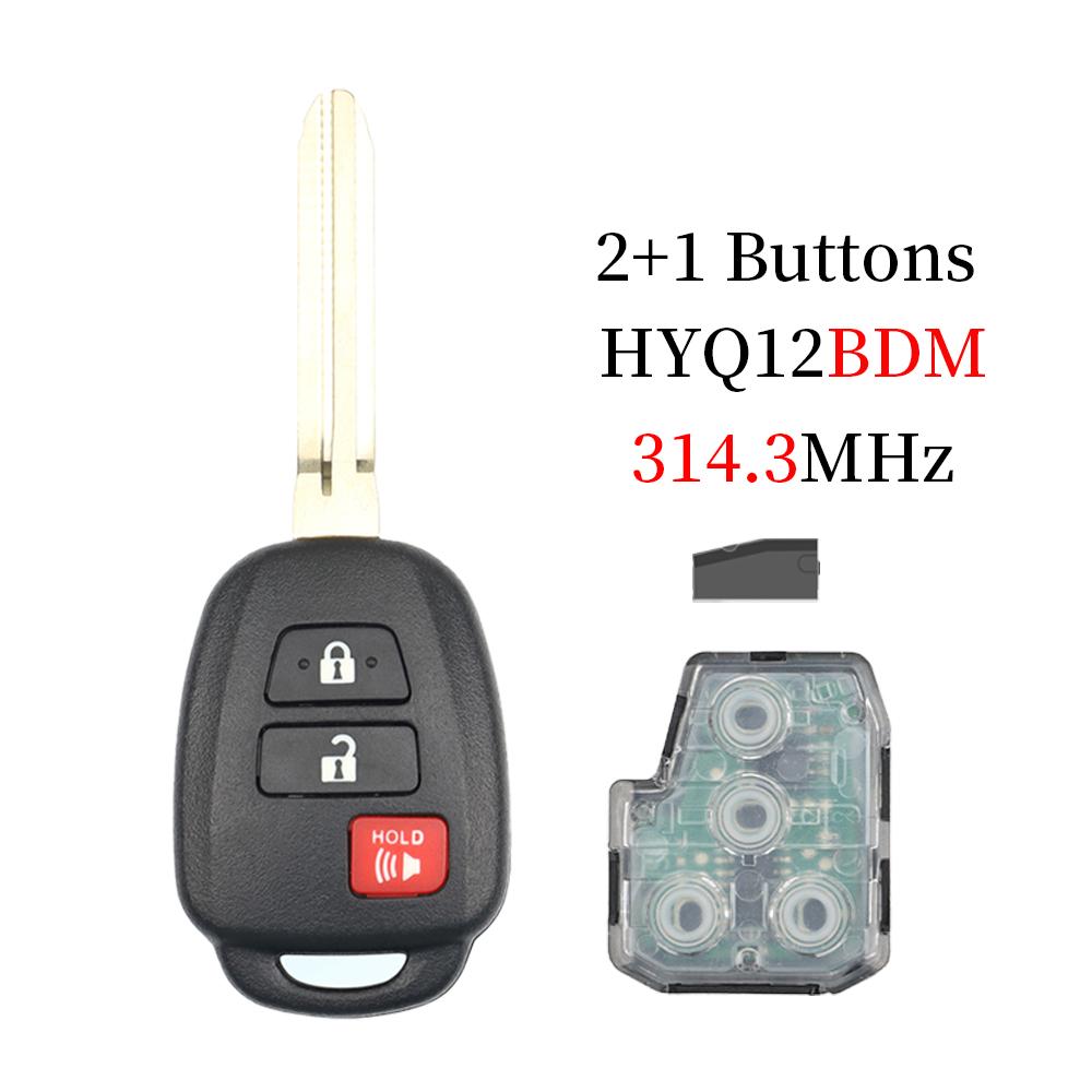 Liberty 4D72 G/H 8A Chip 314.3MHz Car Remote Key Fob for Toyota Camry 2012-2016 Corolla 2014-2017 HYQ12BEL HYQ12BDM