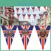 Британский флаг коронации короля Карла ручной 90x150см праздничный полиэстеровый баннер