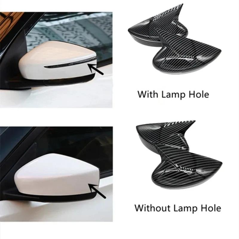 For Nissan Kicks Lannia BlueBird 2015- Car Rearview Side Mirror Cover Wing Cap Exterior Sticker Door Rear View Case Trim