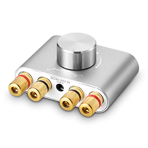 Усилитель мощности Nobsound NS-01G Pro, Bluetooth 5.0, 100 Вт, Усилитель, Динамик, HiFi Аудио, с блоком питания (Серебряный)