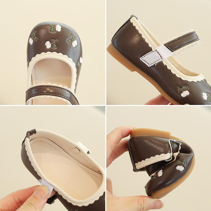 Girls' leather shoes, new spring and autumn children's shoes, little girl's princess shoes, soft-soled non-slip loafers, trendy single shoes