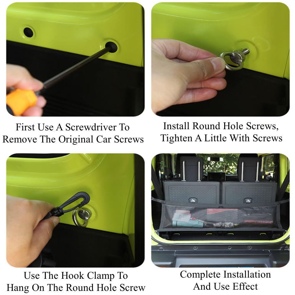 Крепежное анкерное кольцо для Suzuki Jimny JB64 JB74-2023, винт с круглым отверстием, крючок, гайка, болт, украшение салона автомобиля