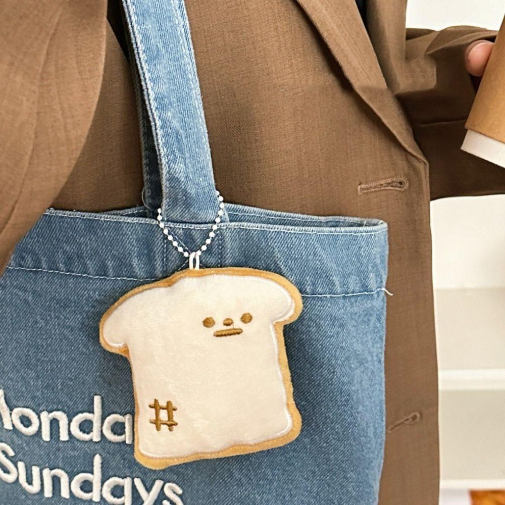 Decoration Plush Bread Key Chain Croissant Bag Pendant Creative Food Plush Keychain Backpack Decor