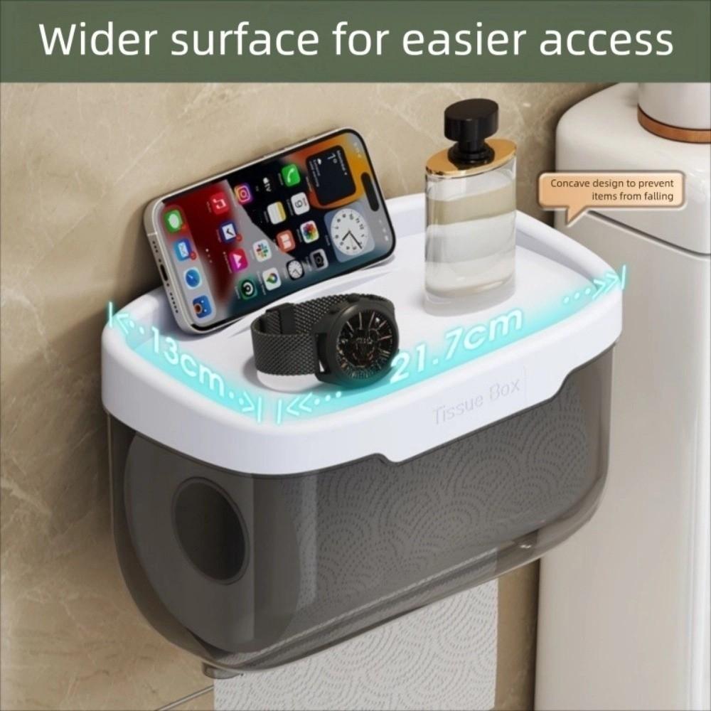 Plastic Tissue Box Wall Mounted Toilet Paper Holder Portable Tissue Holder  Storage Rack