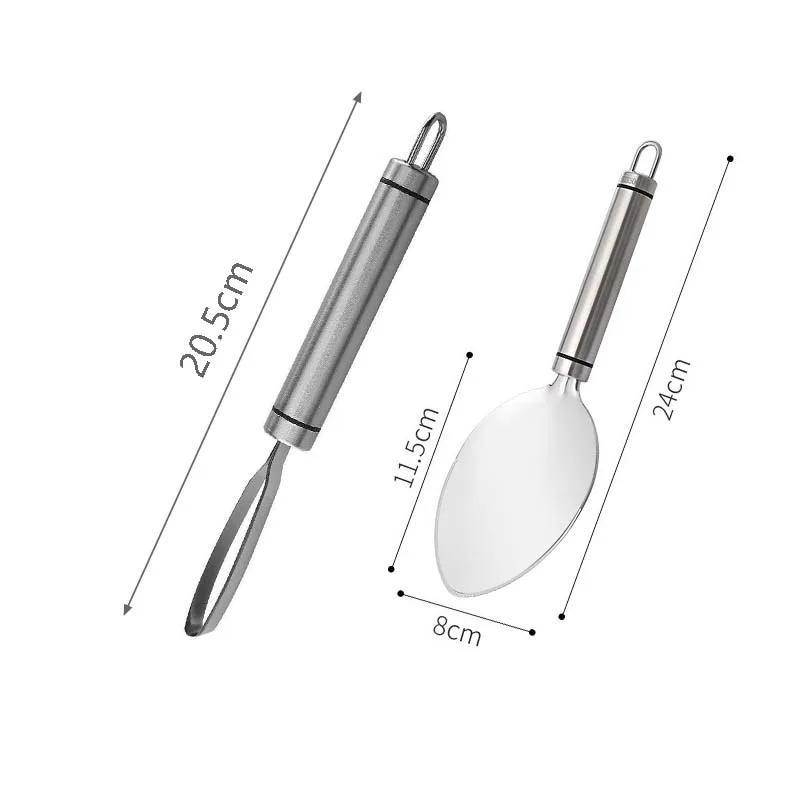 Stainless Steel Mango Slicer Peeler Mango Splitter Fruit Watermelon Cutter Knife Spoon Mango Coring Diced Kitchen Gadget