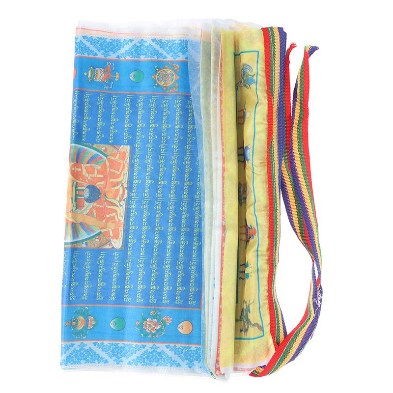 10 In 1 Religious Flags Tibetan Buddhist Supplies Colour Print Prayer Flag 3M